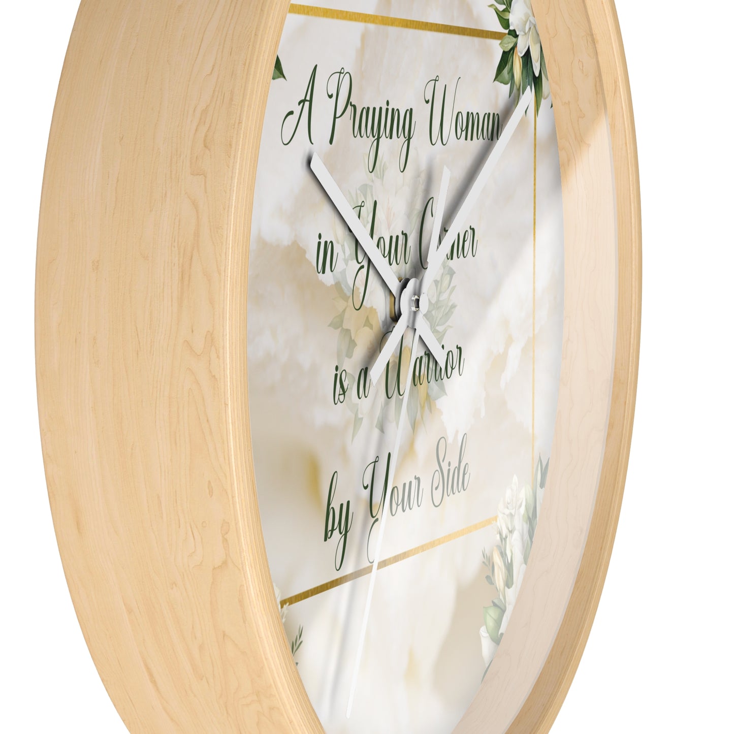 A Praying Woman (Cream) Wall Clock