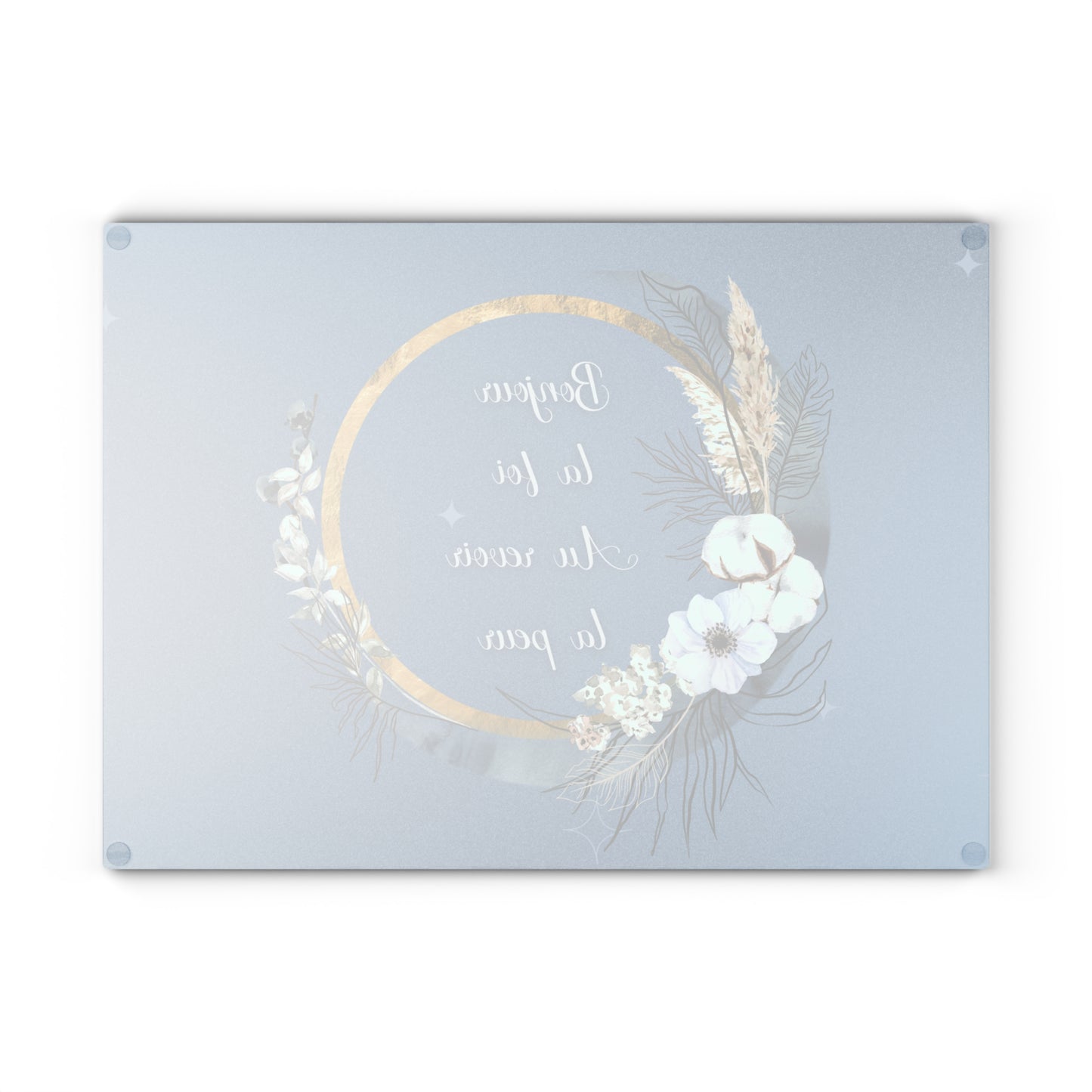 Bonjour la foi Glass Cutting Board