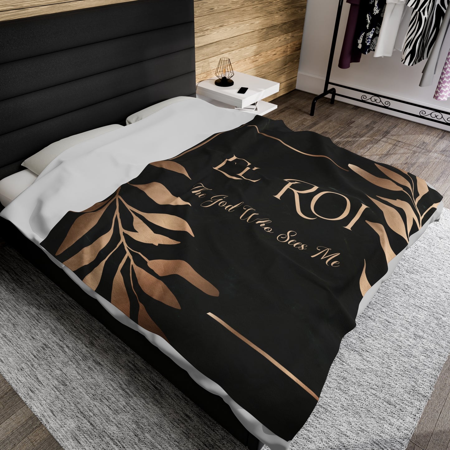 El Roi (Onyx) Velveteen Plush Blanket