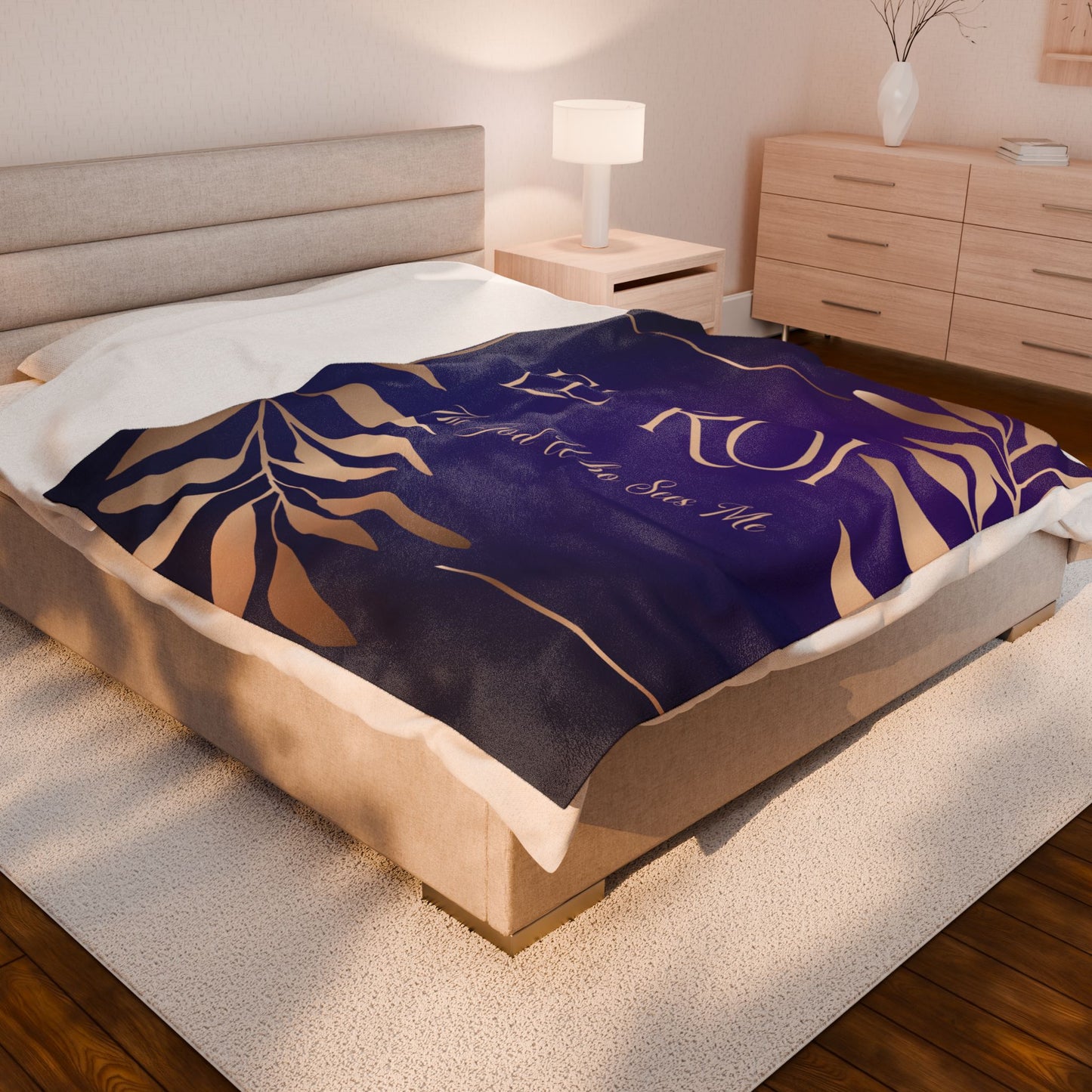 El Roi (Amethyst) Velveteen Plush Blanket