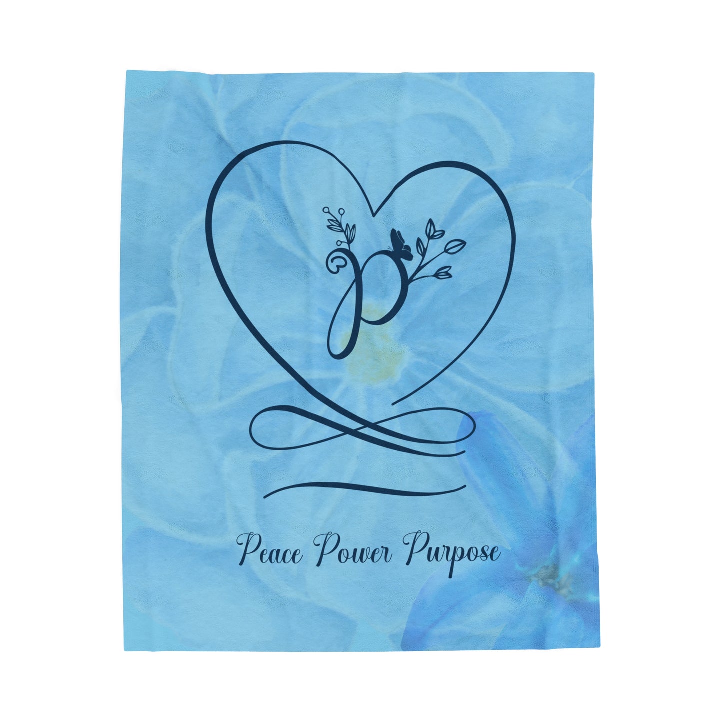 Peace Velveteen Plush Blanket