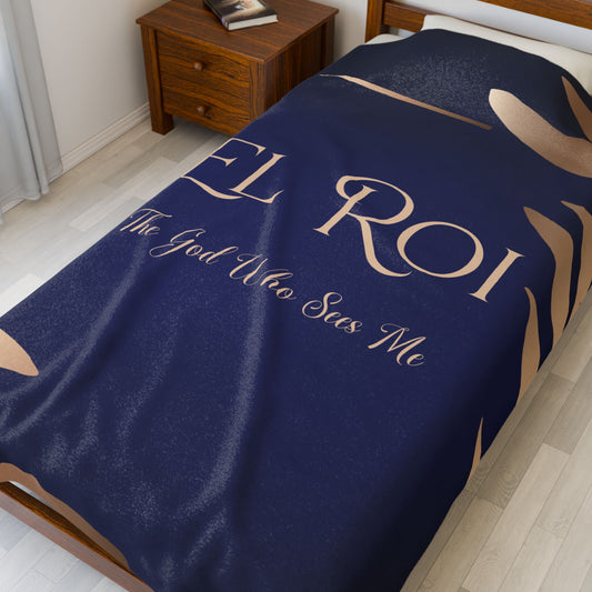 El Roi (Sapphire) Velveteen Plush Blanket